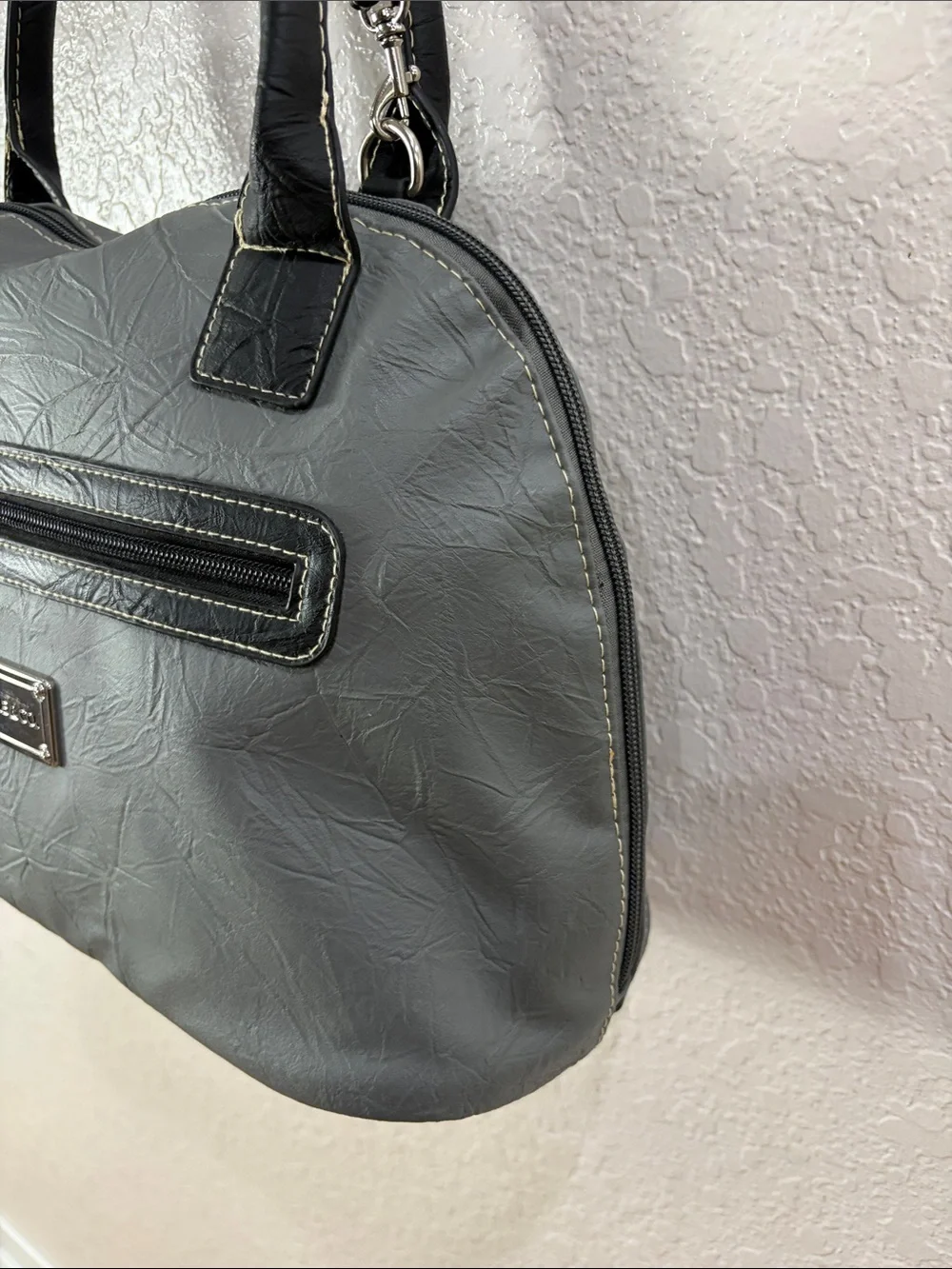 Stone & Co. Gray and Black Women’s Shoulder Satchel - Picture 6 of 17